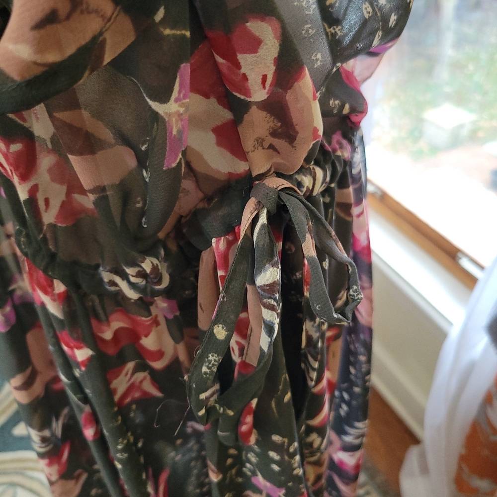 Floral Sheer Kimono Robe - Picture 6 of 7